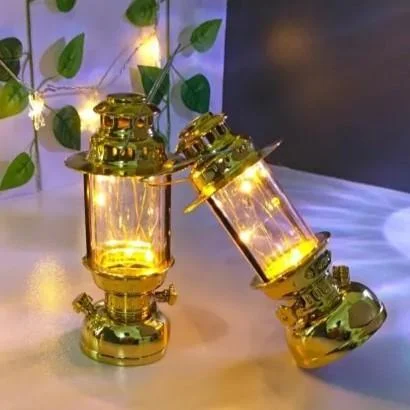 Vintage LED Lantern Night Light Retro Kerosene Lamp