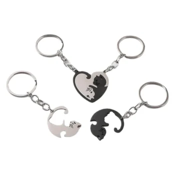 Cat Couples Keychain | Stainless Steel Pendant - Chaipan Shop the No#1 and Best Quality
